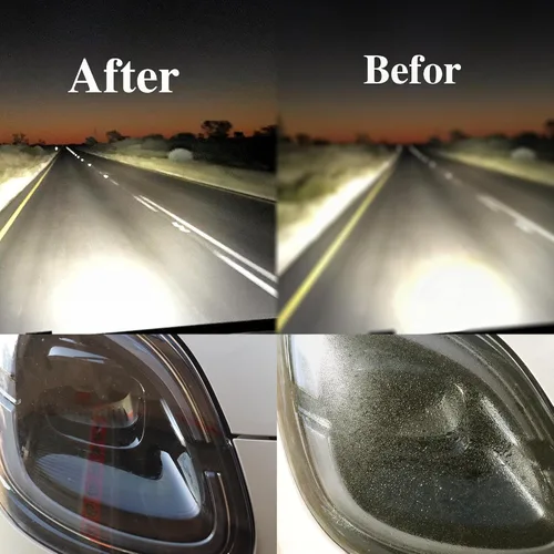 Vista 9 de Kit de restauración de faros de coche de 3 pulgadas, kit de pulido de faros de 2.953 in, kit de limpieza de faros con gancho y bucle, disco