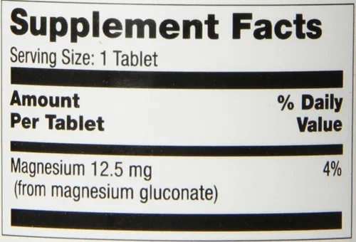 Vista 4 de Optimum Tabletas de gluconato de magnesio, 250 mg, 100