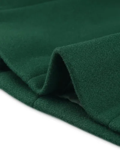 Vista 6 de Allegra K - Gabardina larga de invierno con cuello Peter Pan y botonadura doble para mujer