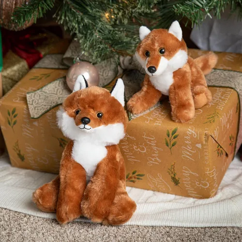 Vista 4 de The Petting Zoo Peluche de zorro, regalos para niños, animales del zoológico Wild Onez Babiez, juguete de peluche de zorro de 6 pulgadas