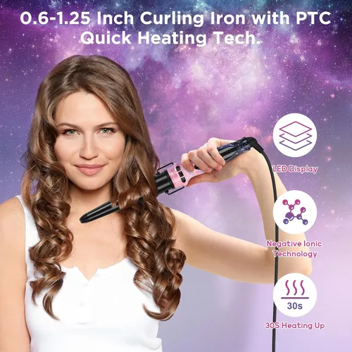 Vista 6 de 3 en 1 1875W secador de pelo alisador rizador, juego de peinado PARWIN PRO BEAUTY para el cabello, regalo de San Valentín, secador de pelo iónico