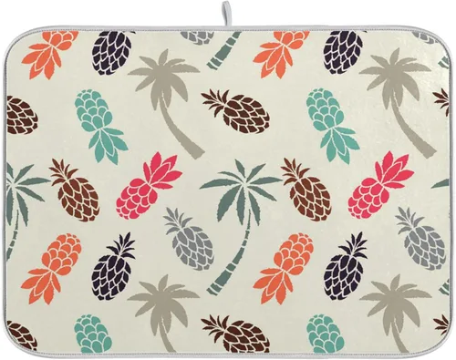 Vista 65 de Tapete de secado de platos súper absorbente, tapete de microfibra de secado rápido, 16 x 18 pulgadas, almohadilla de secado de platos de cocina