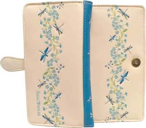 Vista 9 de Shag Wear Bumblebee Garden Large Wallet 7" Blue Bumblebee Garden Blue
