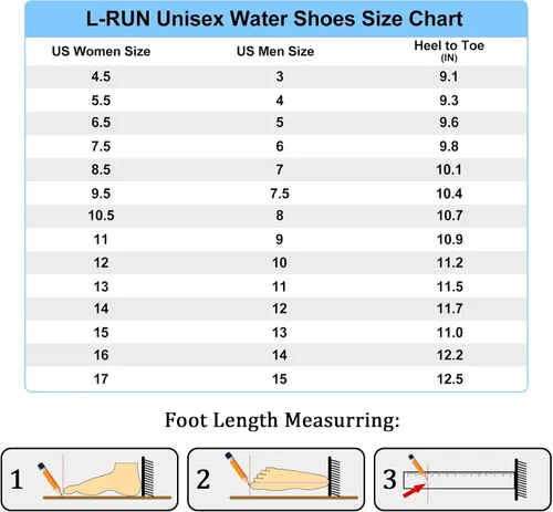 Vista 2 de L-RUN Athletic Water Hiking Shoes Beach Sports Shoes for Swim Toe Shoes Women Men