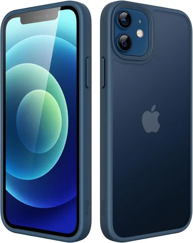 Vista 9 de JETech Funda mate para iPhone 12 Mini de 5.4 pulgadas, a prueba de golpes, protección contra caídas de grado militar, cubierta trasera translúcida
