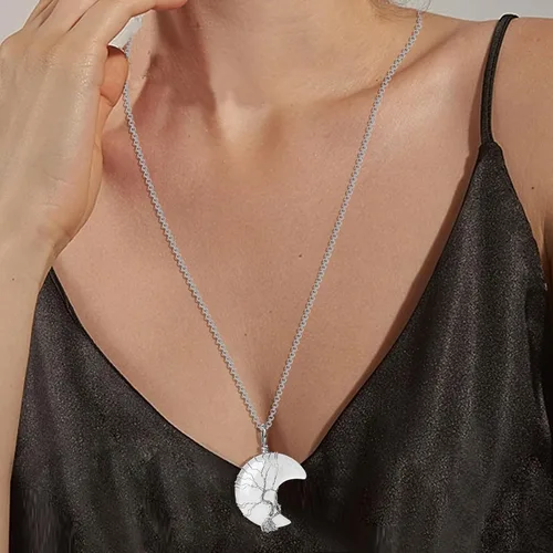 Vista 5 de Crystal Pendant Necklace for Woman Birthday Christmas