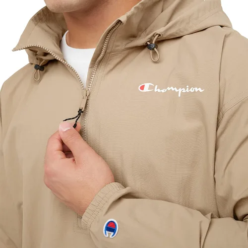 Vista 4 de Champion Chaqueta rompevientos para hombre, chaqueta Anorak con capucha de buceo, resistente al agua