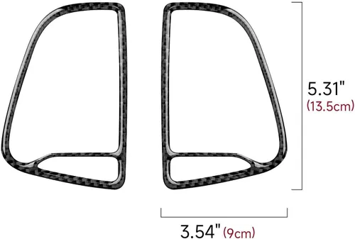 Vista 7 de Calcomanías de ventilación para consola central de automóvil, accesorios para Dodge Challenger 2015-2023, calcomanías interiores de fibra de carbono