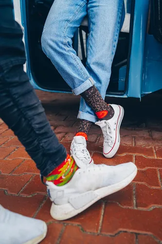 Vista 5 de Rainbow Socks x Pepsi calcetines de camión de comida para hombres y mujeres, 3 pares
