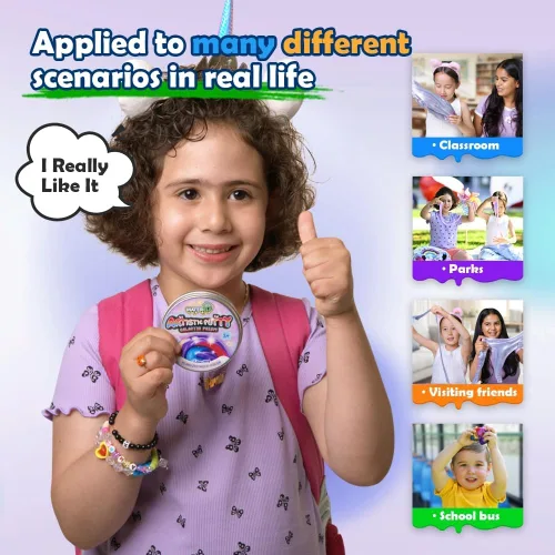 Vista 5 de WATERELF Kit de masilla de masilla de 10 piezas para niños, juguetes sensoriales de terapia artística para niños, niñas y adultos, alivio