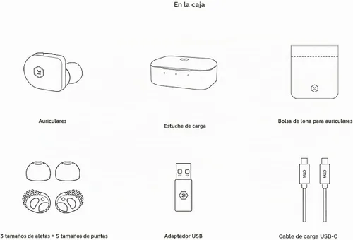 Vista 6 de Master & Dynamic MW07 Plus - Auriculares inalámbricos verdaderos, cancelación de ruido con micrófono Bluetooth, auriculares intrauditivos ligeros