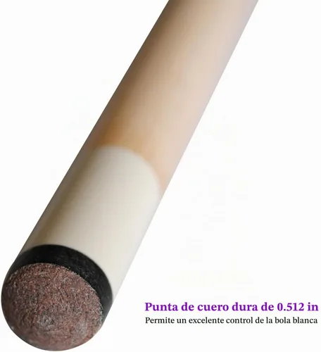Vista 6 de Palo de billar de 58", kit de tacos de billar ergonómicos de madera dura de arce de 2 piezas de 13 mm, 19/20/21 onzas