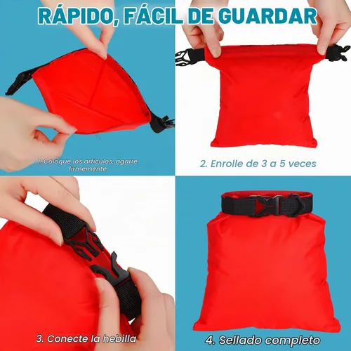 Vista 5 de LEIFIDE 10 bolsas secas ultraligeras impermeables de 5 tamaños con parte