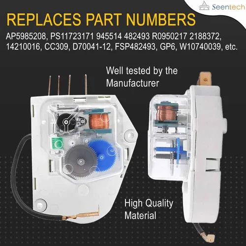 Vista 4 de Seentech W10822278 Temporizador de descongelación para refrigerador fácil de instalar, compatible con refrigeradores y congeladores Whirlpool