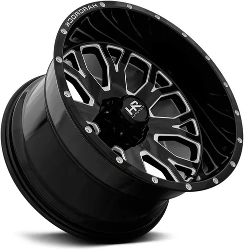 Vista 4 de 22x12 Hardrock Slammer XPosed Gloss Black Milled 6x135 ET-44 rueda ó llanta