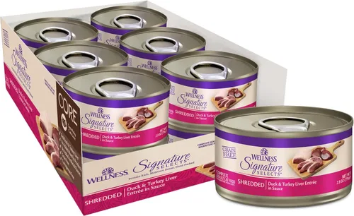 Vista 19 de Wellness CORE Signature Selects - Alimento húmedo enlatado grueso para gatos adultos, natural, rico en proteínas, sin granos, receta de carne de res