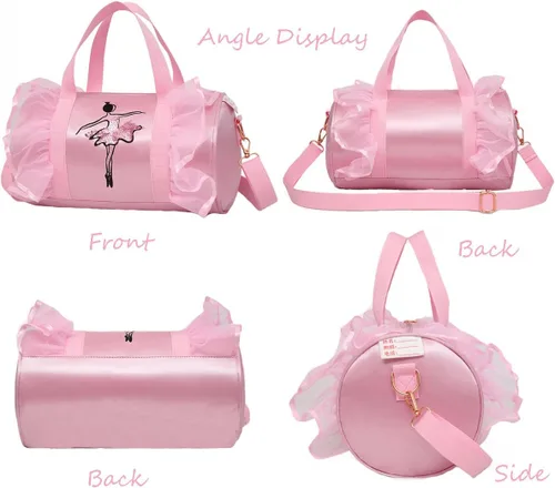 Vista 3 de Debbieicy - Linda mochila de ballet con tutú con llavero para niñas