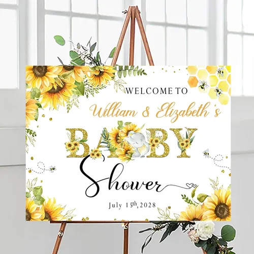 Vista 20 de Letrero de bienvenida personalizado para baby shower, cartel de bienvenida de safari para baby shower, letrero de baby shower de animales