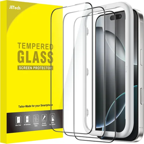 Vista 10 de JETech Protector de pantalla para iPhone SE 3/2, iPhone 8/7, negro, paquete de 3