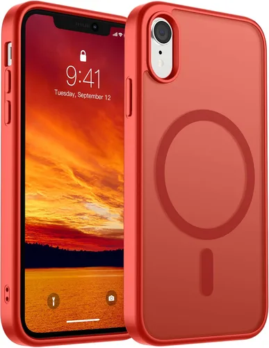 Vista 34 de SUPFINE Funda magnética para iPhone 11 Pro Max (compatible con MagSafe) (protección contra caídas de grado militar), delgada, translúcida mate, a