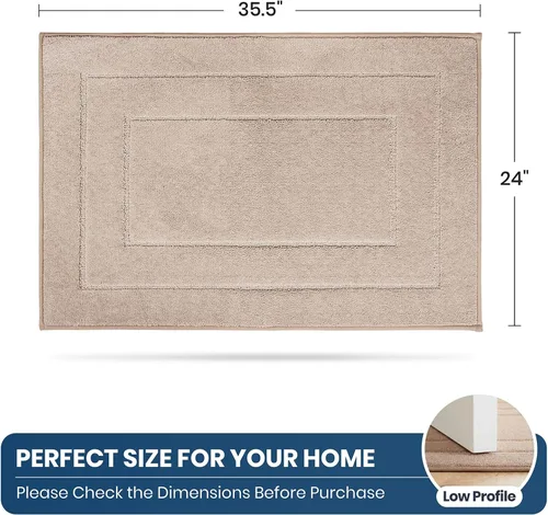 Vista 2 de PURRUGS Alfombra de cocina lavable a máquina, de 24 x 35.5 pulgadas, antideslizantes, antideslizantes, tapetes de pie suaves y superabsorbentes