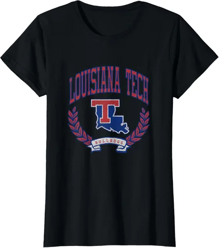 Vista 22 de Louisiana Tech Bulldogs Varsity Logo - Camiseta con licencia oficial, Negro