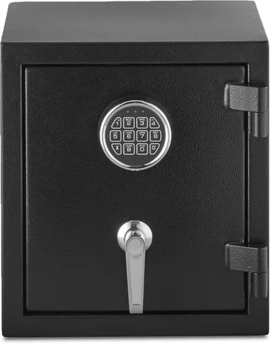 Vista 4 de Amazon Basics Caja fuerte de seguridad resistente al fuego con teclado electrónico programable, para asegurar objetos de valor y documentos