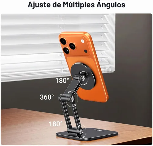 Vista 4 de UGREEN Soporte Magnético para Teléfono Compatible con Soporte MagSafe para Escritorio Diseño Ergonómico Ajustable, Soporte de Teléfono Celular