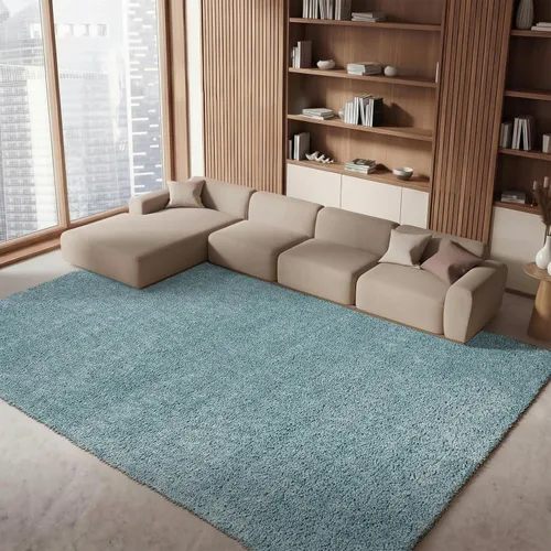 Vista 36 de SAFAVIEH Colección August Shag - Alfombra de área de 6 x 9 pies, color lila, diseño sólido, no desprende pelusa y de fácil cuidado, grosor de 1.2