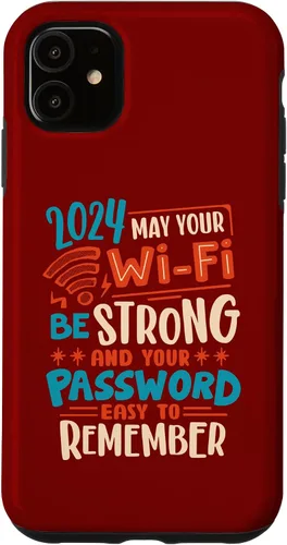 Vista 5 de iPhone 15 In 2024 may your wifi be strong & password easy to remember Case