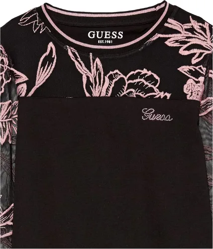 Vista 2 de GUESS Camiseta de punto y gasa de manga larga para niñas