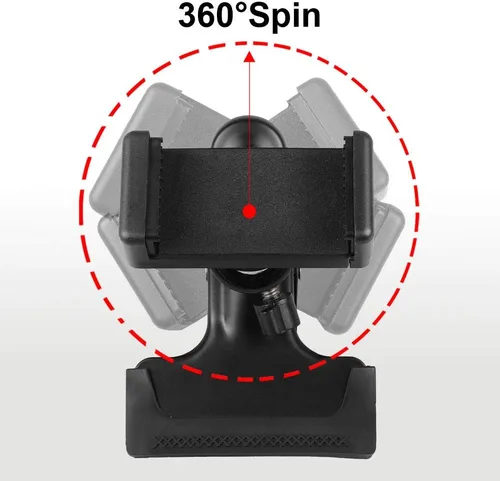 Vista 7 de Mr.Power Soporte para guitarra y bajo con auriculares para transmisión en vivo, clip compatible con iPhone, compatible con teléfonos inteligentes