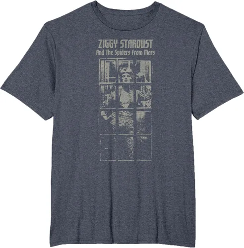 Vista 30 de David Bowie - Camiseta And The Spiders From Mars Faded, Negro