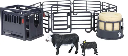Vista 8 de Big Country Toys Juego de balas de heno de 5 piezas, balas de heno de juguete para animales de granja, juguetes para niños y niñas de 3 años