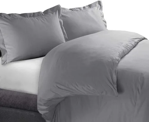 Vista 4 de Royal Hotel Bedding Juego de funda de edredón de 300 hilos, 100% algodón, juego de funda de edredón de 2 piezas, tamaño individual, ropa de cama