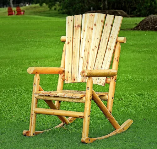 Vista 5 de Leigh Country Silla Rocker Single Aspen Log TX 95100