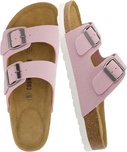 Vista 30 de CUSHIONAIRE Lane Cork Slide Women's Sandals, Comfortable Sandals for Women Negro