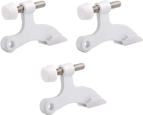 Vista 7 de HOMOTEK Paquete de 3 Topes de Puerta de Latón Antiguo con Pasador de Bisagra, Tope de Puerta Ajustable de Lujo Resistente de 2-1/2"x1-3/4
