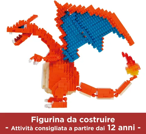 Vista 3 de nanoblock - Pokémon - Edición Charizard Deluxe, kit de construcción de la serie Pokémon