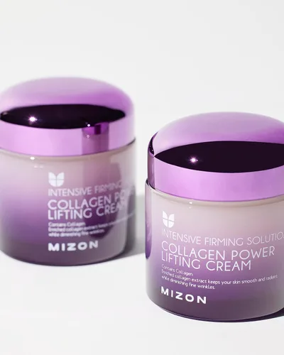 Vista 2 de MIZON Marine Collagen Power Lifting Cream Crema facial coreana antienvejecimiento para arrugas y elasticidad Hidratante de colágeno y ácido