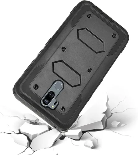Vista 6 de Asuwish Funda de teléfono para LG G7 ThinQ cubierta híbrida a prueba de golpes de cuerpo completo protector resistente accesorios de celular LGG7