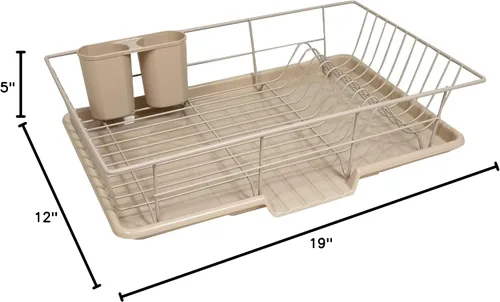 Vista 2 de Sweet Home Collection - Escurridor de platos y soporte para utensilios fáciles de usar