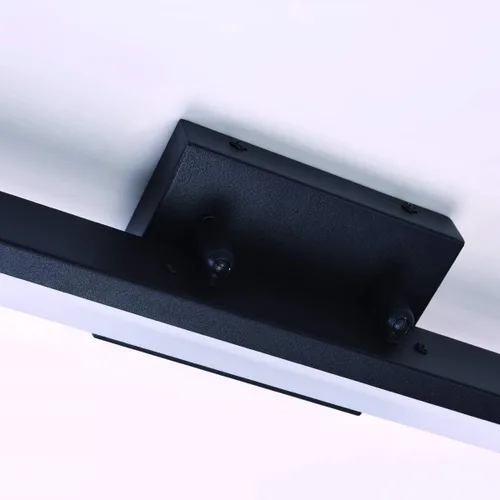 Vista 5 de mirrea Lámpara LED moderna de tocador de 24 pulgadas para iluminación de baño, regulable de 24 W, pintada en negro (blanco cálido, 3000 K)