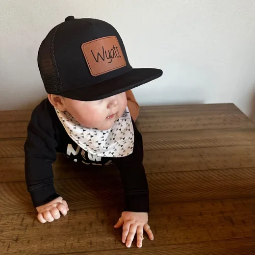 Vista 8 de Sombrero personalizado para bebé, sombreros de bebé personalizados para niños pequeños, sombrero de camionero personalizado para niños, gorra