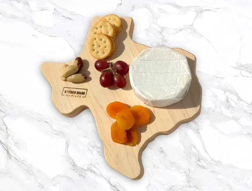 Vista 8 de Tabla de cortar con forma de regalo de Texas Tabla de cortar de Texas, decoración del hogar, regalos y recuerdos para tejanos que sirven como