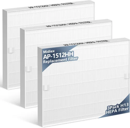 Vista 8 de Paquete de 2 filtros de repuesto para purificador de aire AP-1512HH para Coway Airmega AP-1512HH y Airmega 200M purificador de aire, 2 filtros HEPA