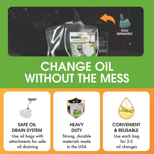Vista 3 de Contenedores de drenaje de aceite ValvoMax – Sistema de recolección de aceite usado limpio y sin desorden – Compatible con válvula de drenaje