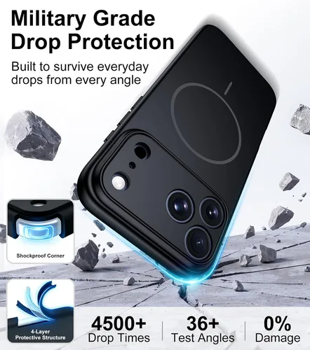 Vista 2 de MOZOTER Funda magnética para iPhone 17 Pro / iPhone 18 Pro, color negro
