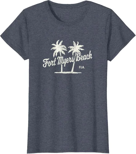 Vista 68 de Fort Myers Beach Florida Vintage 70s Palm Trees Graphic T-Shirt