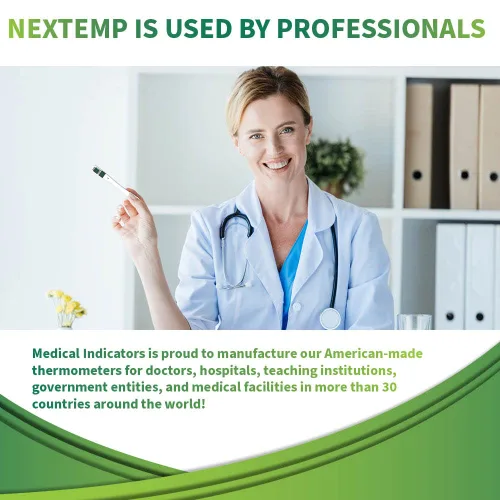 Vista 7 de NexTemp Termómetro desechable (paquete de 100 unidades, Celsius), termómetro oral para adultos, de un solo uso, sin batería, higiénico, lecturas